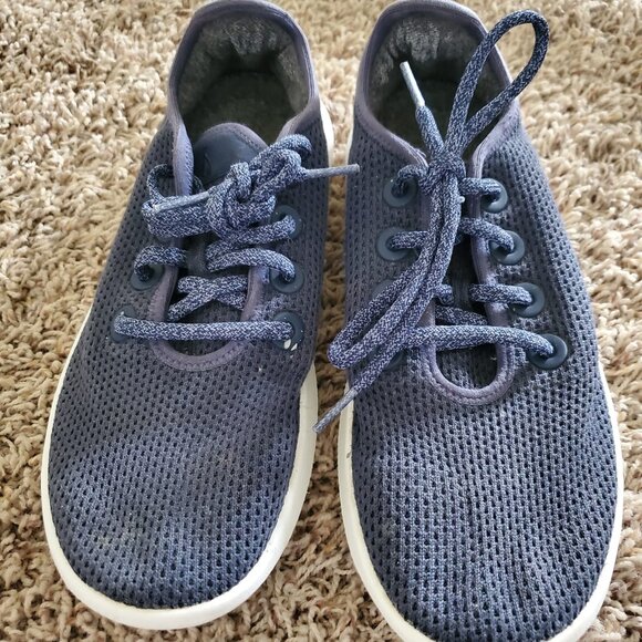 Allbirds Size 9 Navy and White Tree Runners - Picture 2 of 3